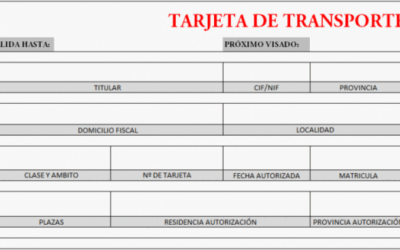 Tarjetas de transporte de mercancías por carretera